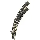 Aiguillage courbe à droite Fleischmann 9175 cœur plastique code 80 - N 1/160