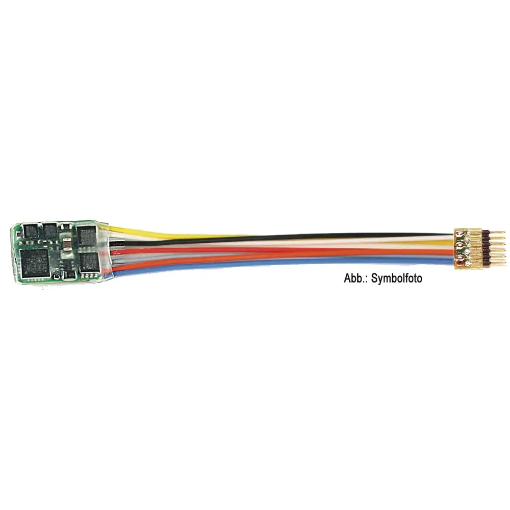 Décodeur 6 broches avec fiche (NEM 651) - Fleischmann 685404 - HOe / TT / N