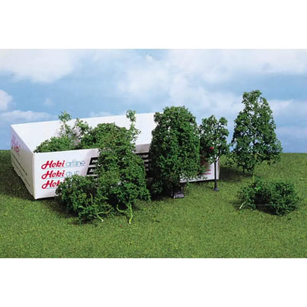 15 Arbres et buissons - Vert moyen - HEKI 1632 - Échelle HO / TT / N / Z