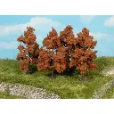 4 Arbres fruitiers d'automne - Rouge foncé - HEKI 1169 - Échelle TT / N - 80 mm