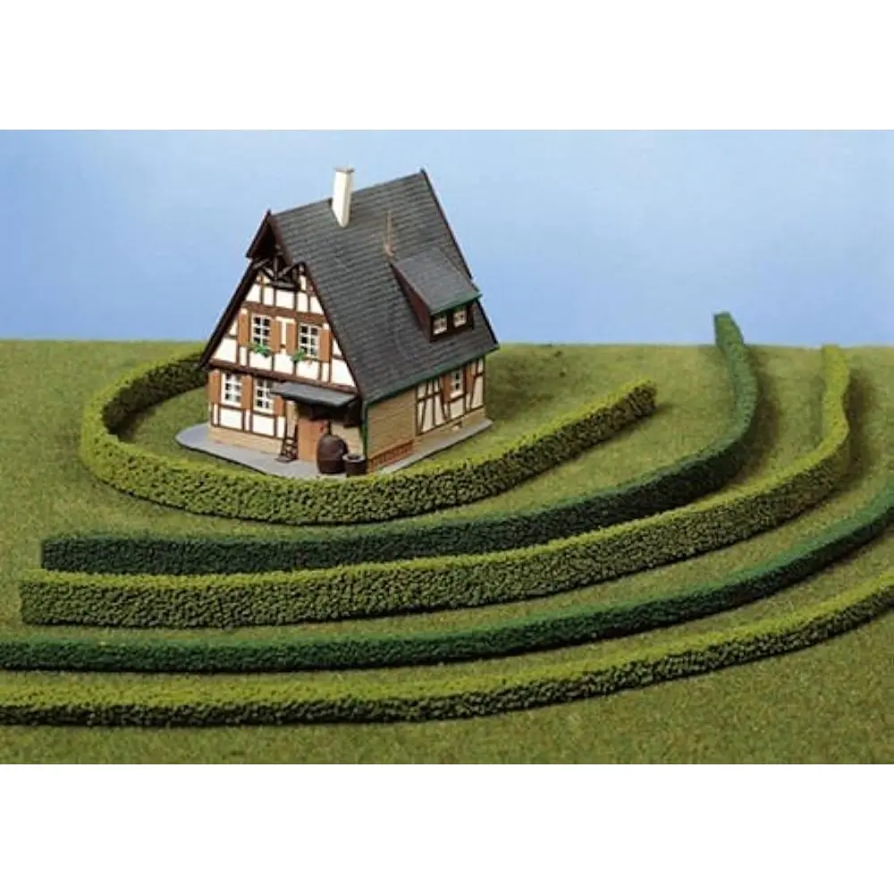 3 Haies flexibles - Vert foncé - HEKI 1185 - Échelle HO / TT / N - Longueur 50 cm