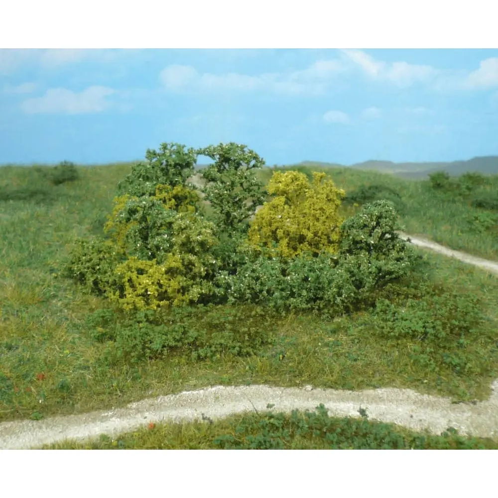 20 Buissons naturels - Vert clair / moyen / foncé - HEKI 1646 - Échelle HO / TT / N / Z