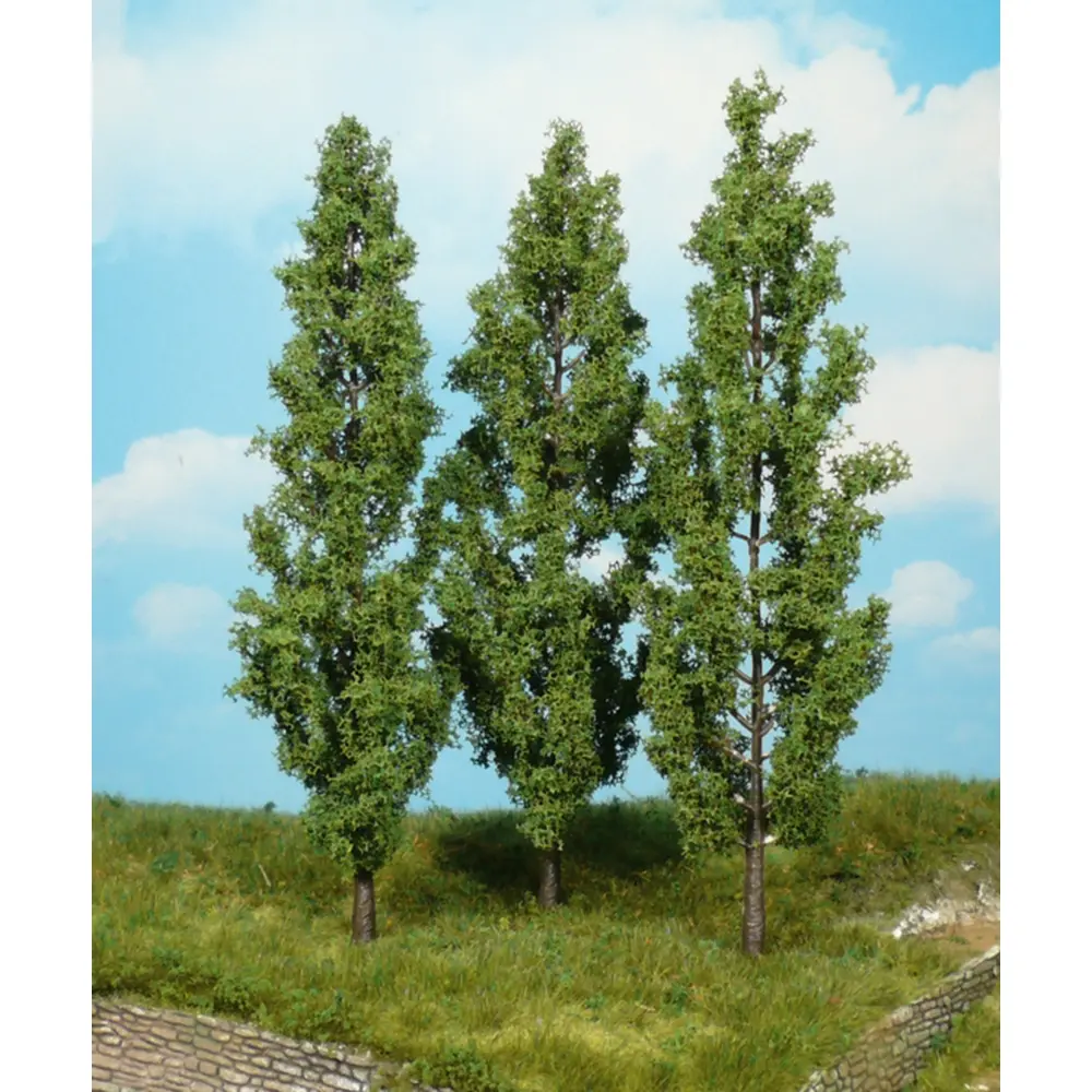 3 Peupliers - Vert foncé - HEKI 1718 - Échelle HO / TT - 180 mm