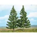 2 Épicéas de montagne - Vert foncé - HEKI 2125 - Échelle HO / TT - 170 mm