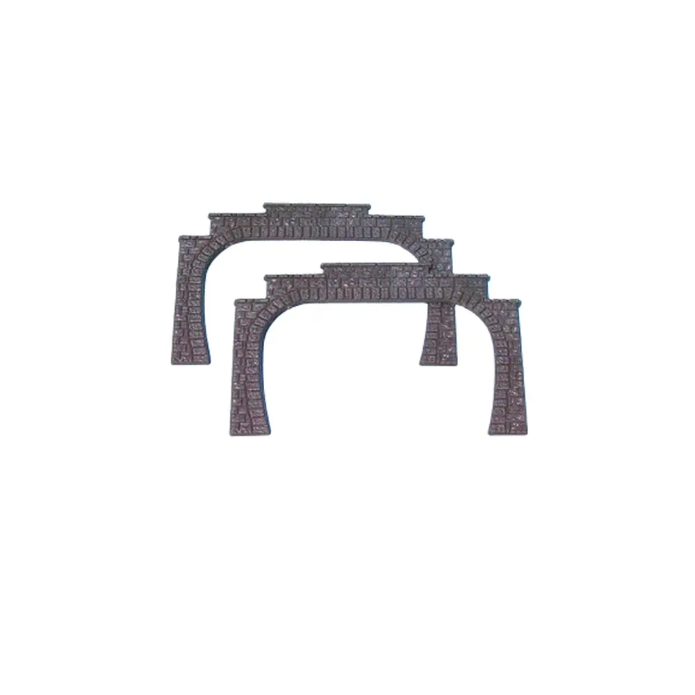 2 Entrées de tunnels - Double voie - Gris - HEKI 3126 - Échelle HO