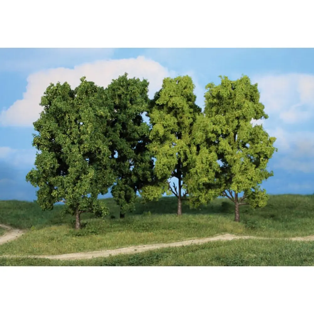 4 arbres à feuilles caduques, 18 cm