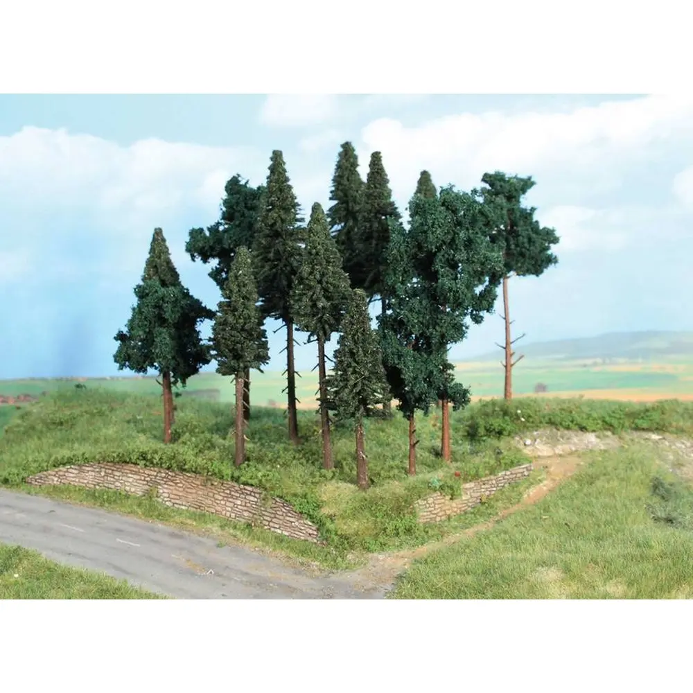 Set de 14 Sapins de 10 à 17 cm - HEKI 2264