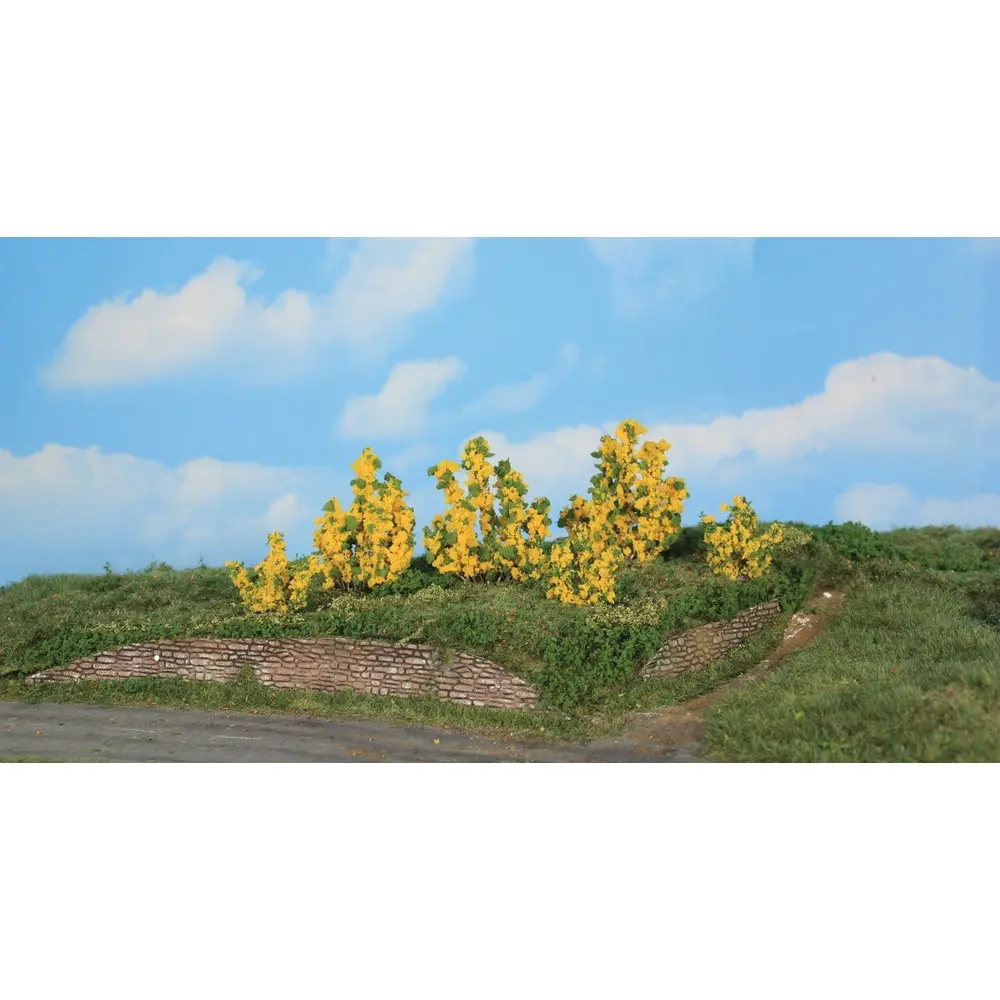 6 buissons de forsythia 3-6 cm - Heki 11800 - Échelle universelle