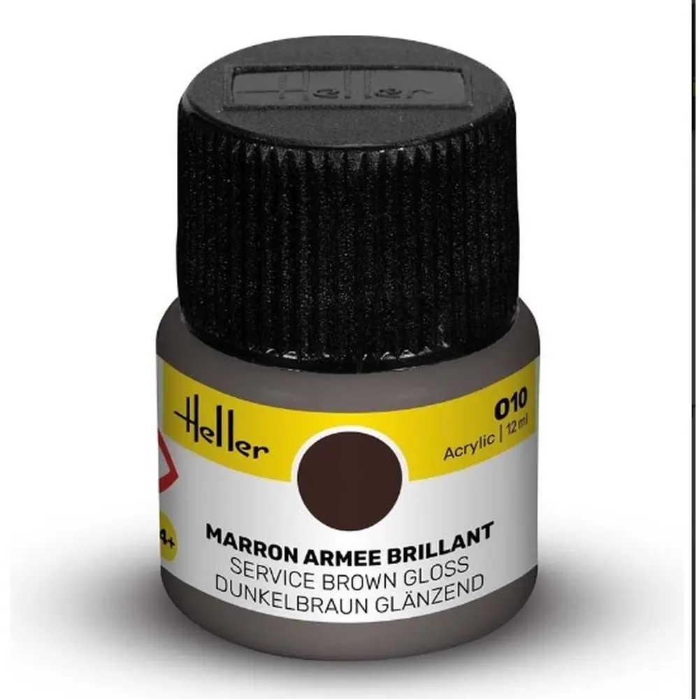 Peinture Acrylique 010 - Marron Army Brillant - Heller 9010 - 12ML