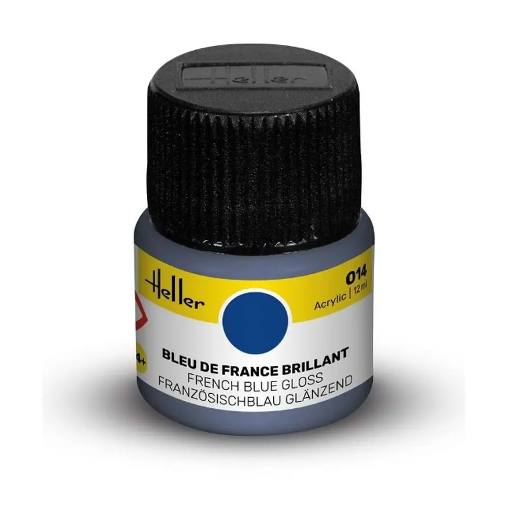 Peinture Acrylique 014 - Bleu de France Brillant - Heller 9014 - 12ML