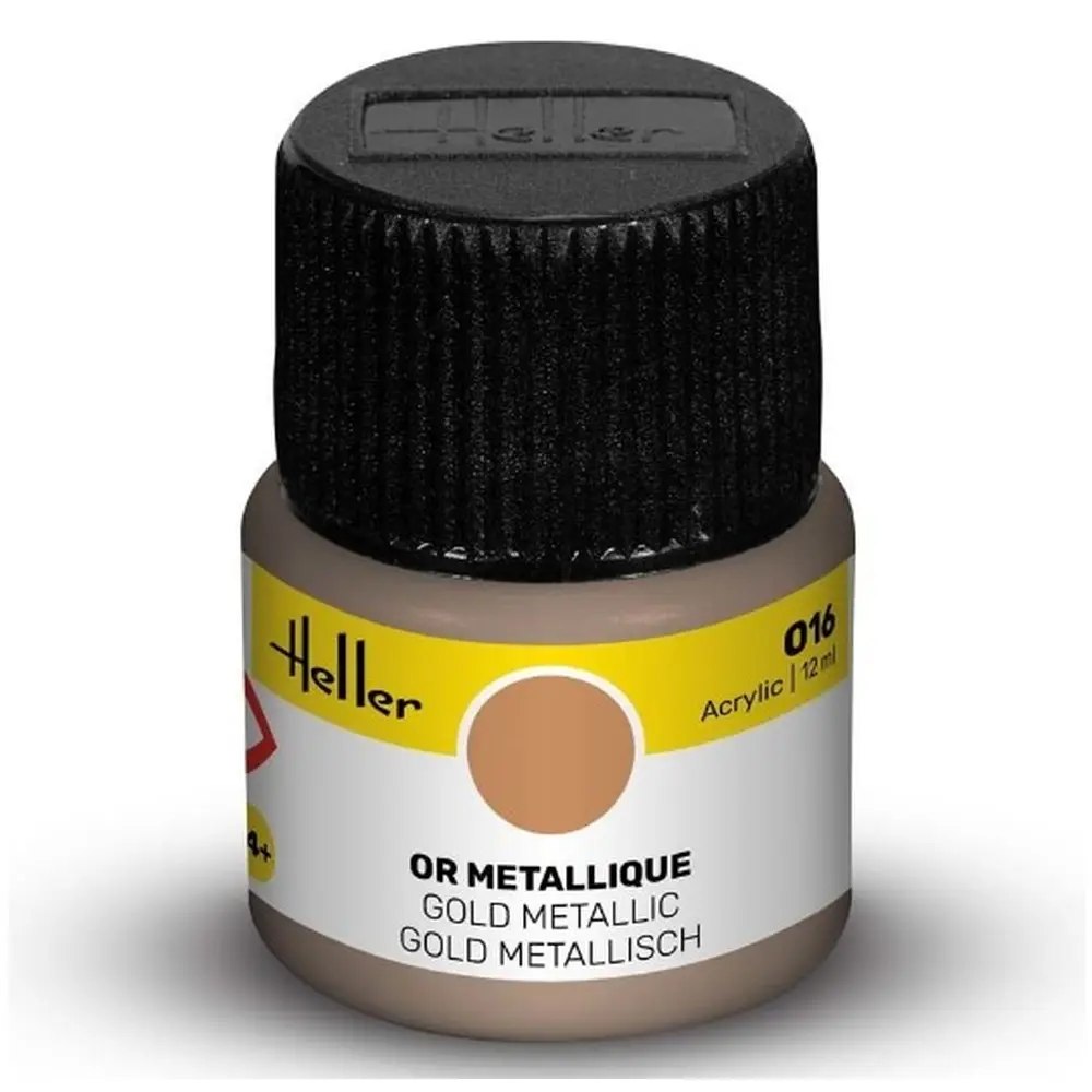 Peinture Acrylique 016 - Or Métallique - Heller 9016 - 12ML