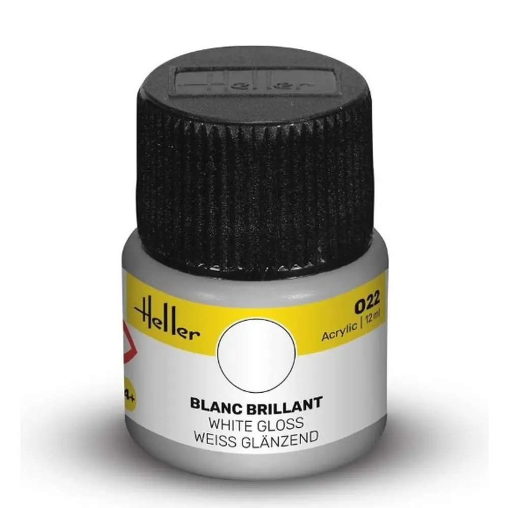 Peinture Acrylique 022 - Blanc Brillant - Heller 9022 - 12ML