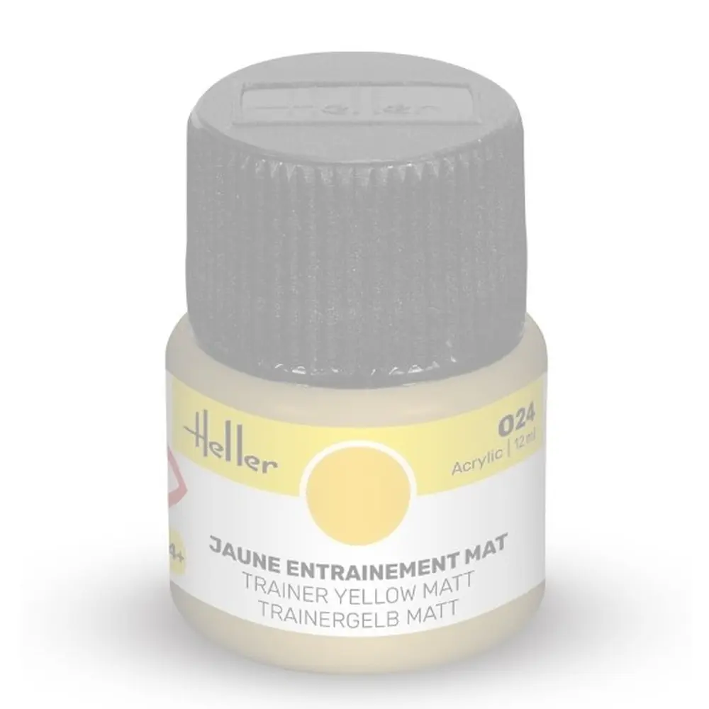 Peinture Acrylique 024 - Jaune Tapis D'Entrainement - Heller 9024 - 12ML