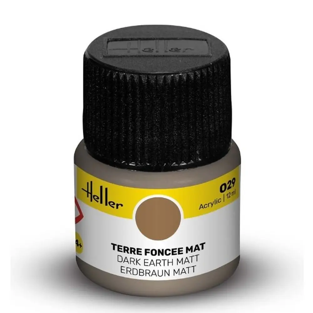 Peinture Acrylique 029 - Terre Foncée Mat - Heller 9029 - 12ML