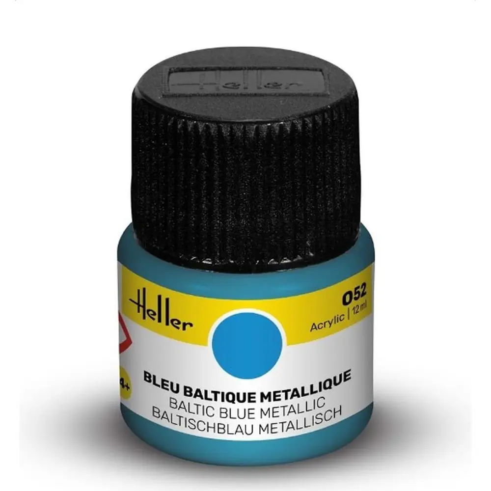 Peinture Acrylique 052 - Bleu Baltique Métallique - Heller 9052 - 12ML