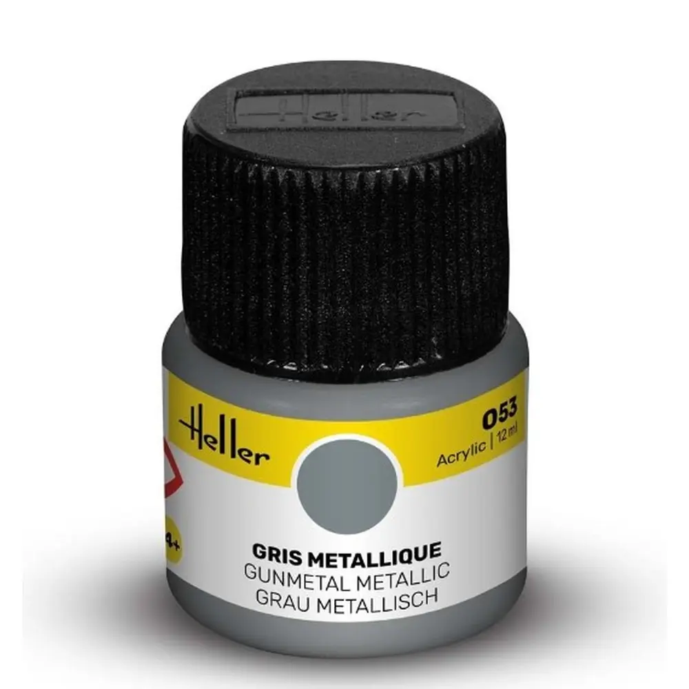 Peinture Acrylique 053 - Gris Métallisé - Heller 9053 - 12ML