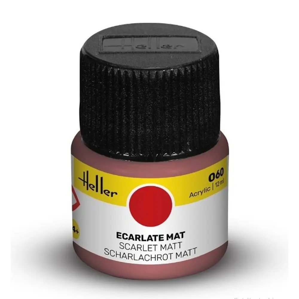 Peinture Acrylique 060 - Mat Ecarlate - Heller 9060 - 12ML