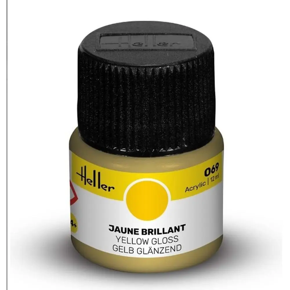 Peinture Acrylique 069 - Jaune Brillant - Heller 9069 - 12ML