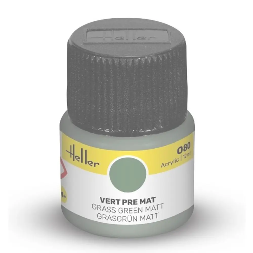 Peinture Acrylique 080 - Vert Pré Mat - Heller 9080 - 12ML