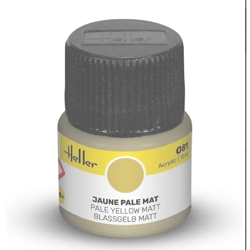 Peinture Acrylique 081 - Jaune Pâle Mat - Heller 9081 - 12ML