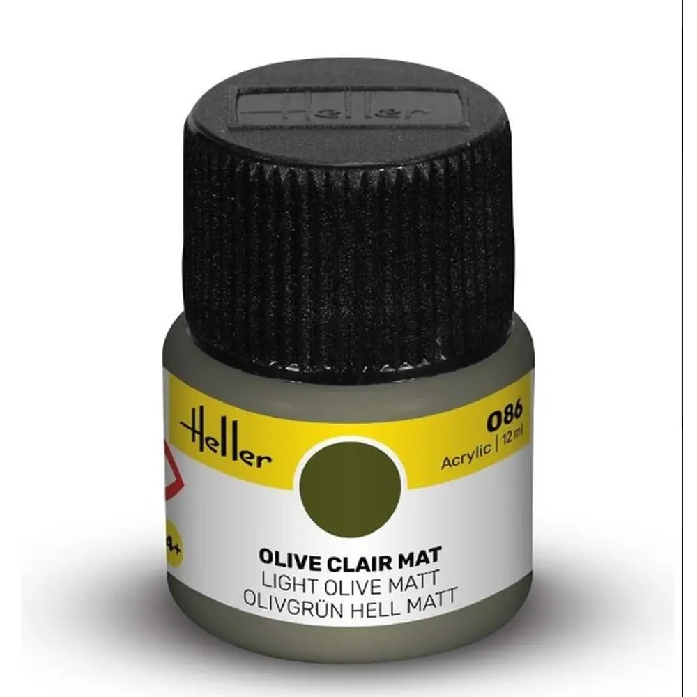 Peinture Acrylique 086 - Olive Clair Mat - Heller 9086 - 12ML