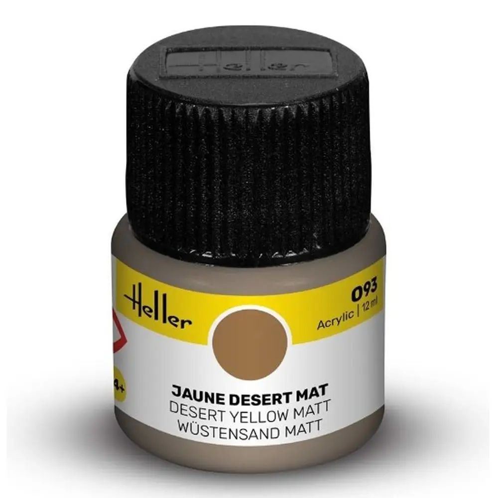 Peinture Acrylique 093 - Jaune Désert Mat - Heller 9093 - 12ML