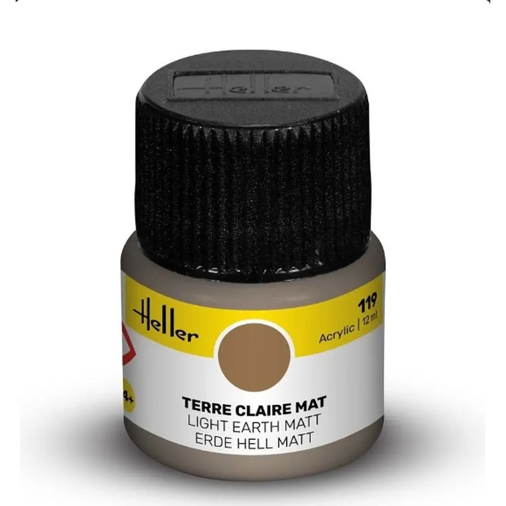 Peinture Acrylique 119 - Terre Claire Mat - Heller 9119 - 12ML