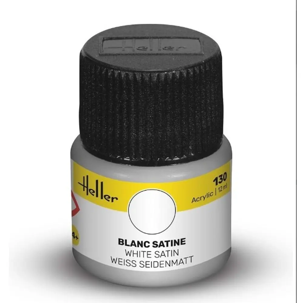 Peinture Acrylique 130 - Blanc Satiné - Heller 9130 - 12ML