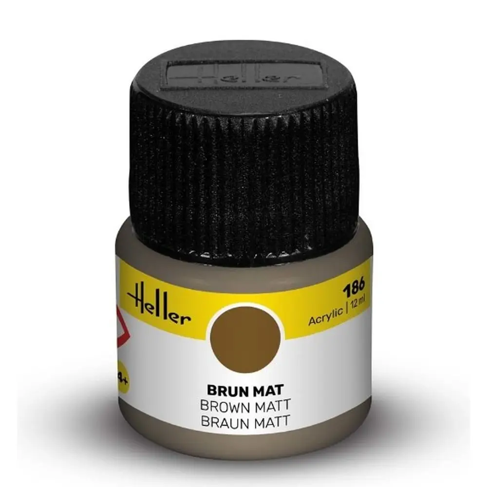 Peinture Acrylique 186 - Marron - Heller 9186 - 12ML