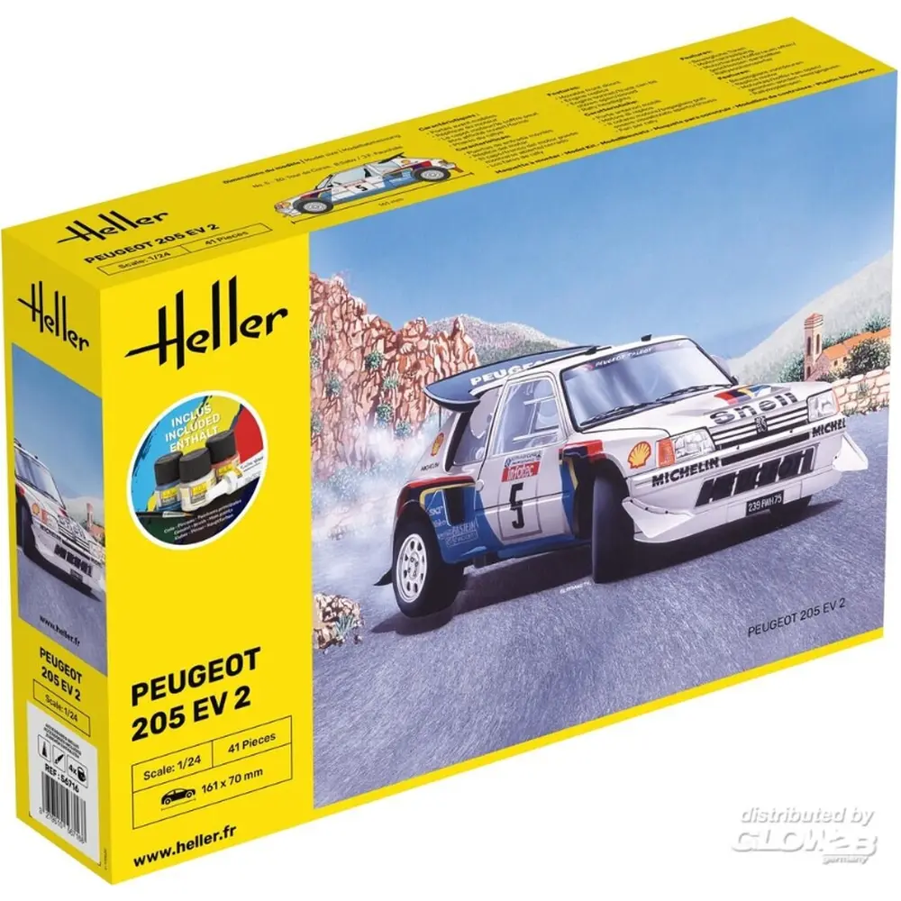 Kit Démarrage Peugeot 205 EV 2 - Heller 56716 - 1/24