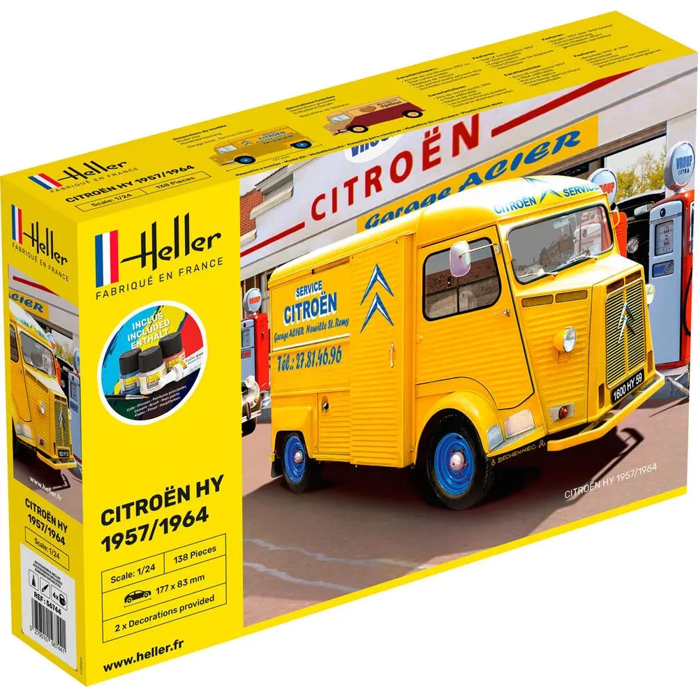 Kit Démarrage Citroën Type H - 2 Décorations - Heller 56744 - 1/24