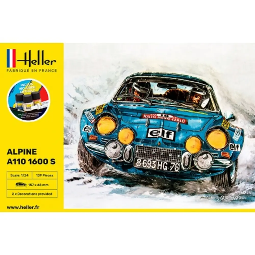 Kit de démarrage - Alpine A110 (1600) - Heller 56745 - 1/24
