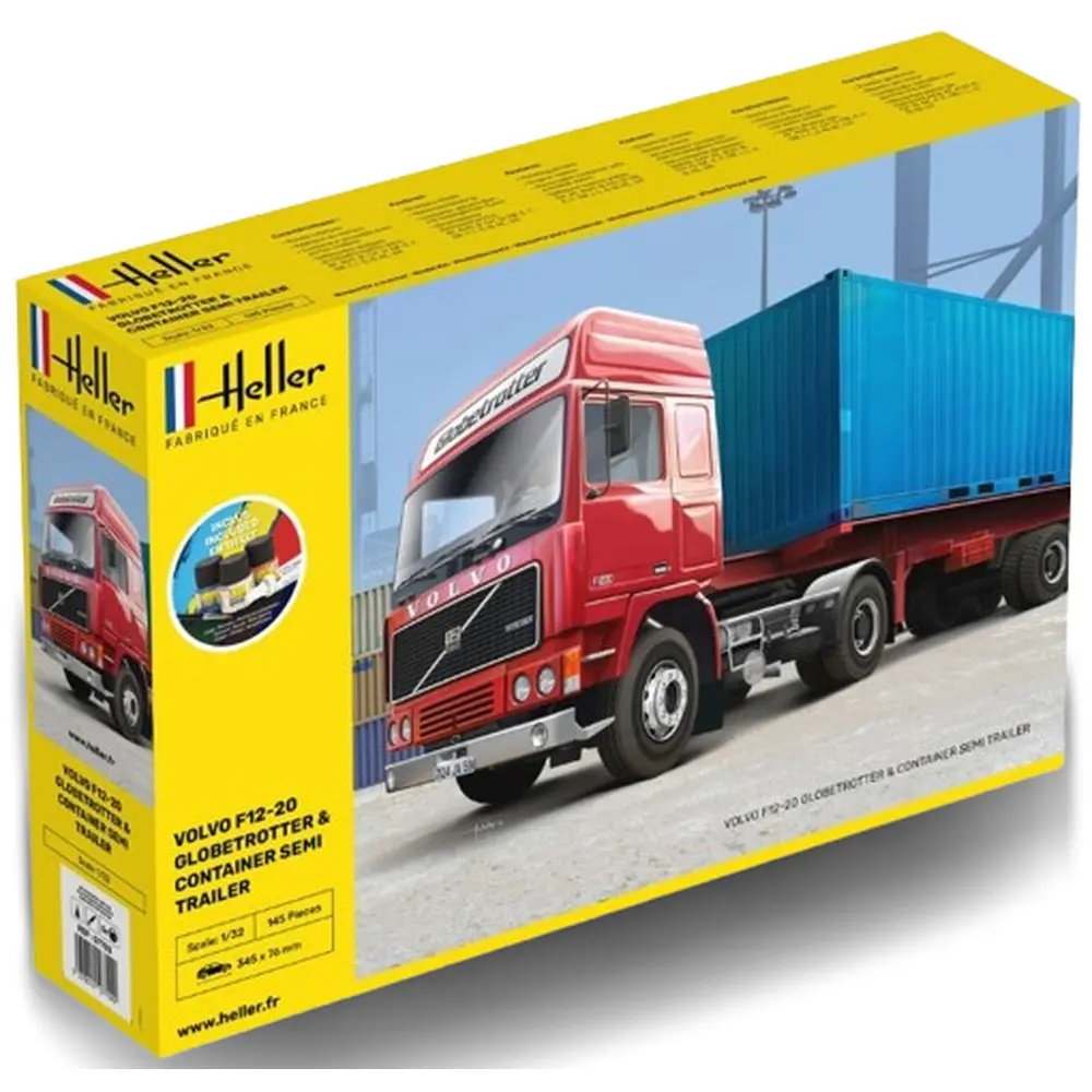 Semi-Remorque Globetrotter & Container - Heller 57702 - 1/32
