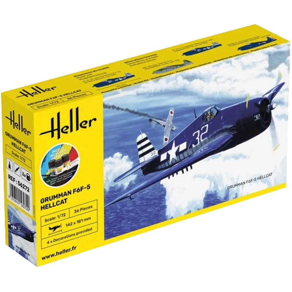 Kit De Démarrage F6F Hellcat - Heller 56272 - 1/72