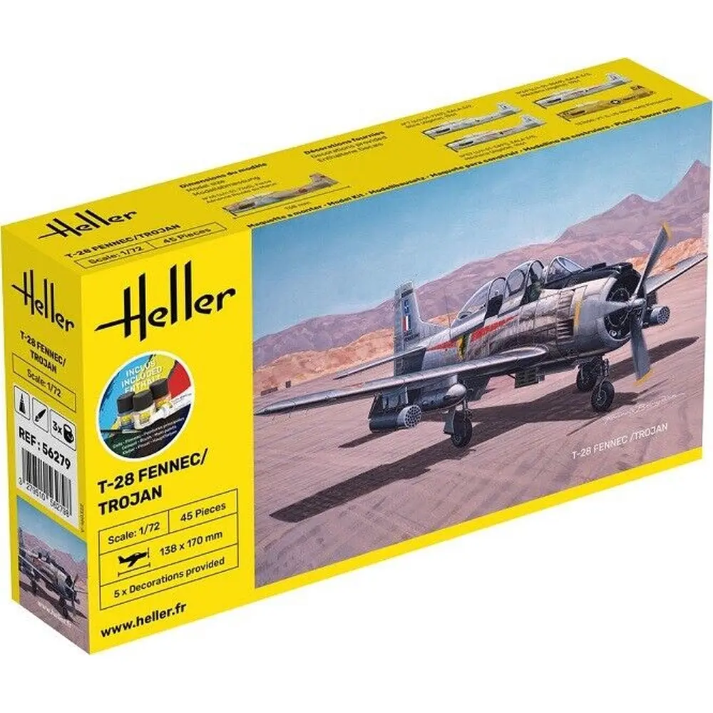 Kit de démarrage - T-28 Fennec/Trojan - Heller 56279 - 1/72