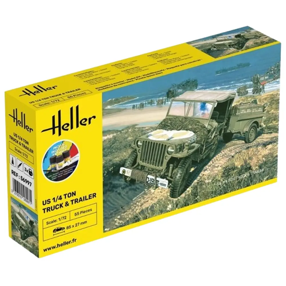 Camion & Remorque US 1/4 - Heller 56997 - 1/72