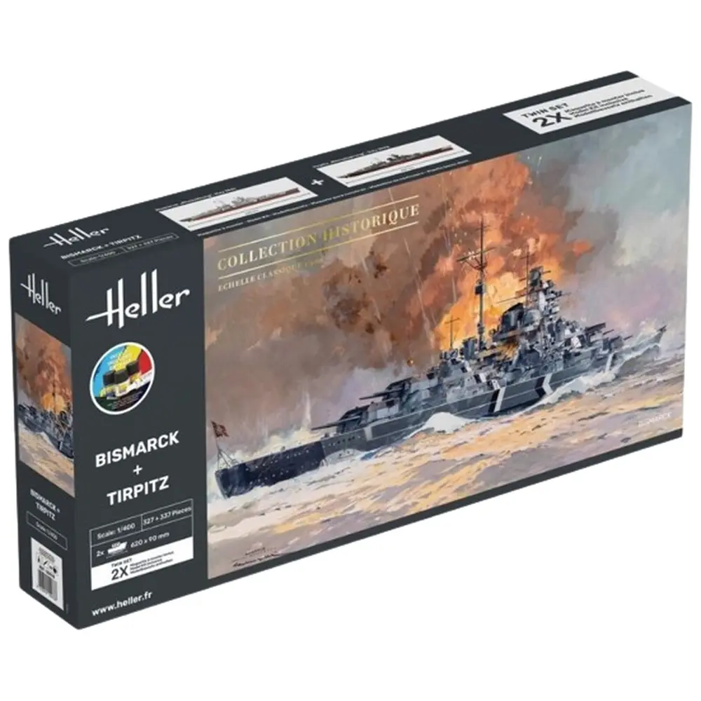 Bateau Bismarck + Tirpitz - Heller 55078 - 1/400