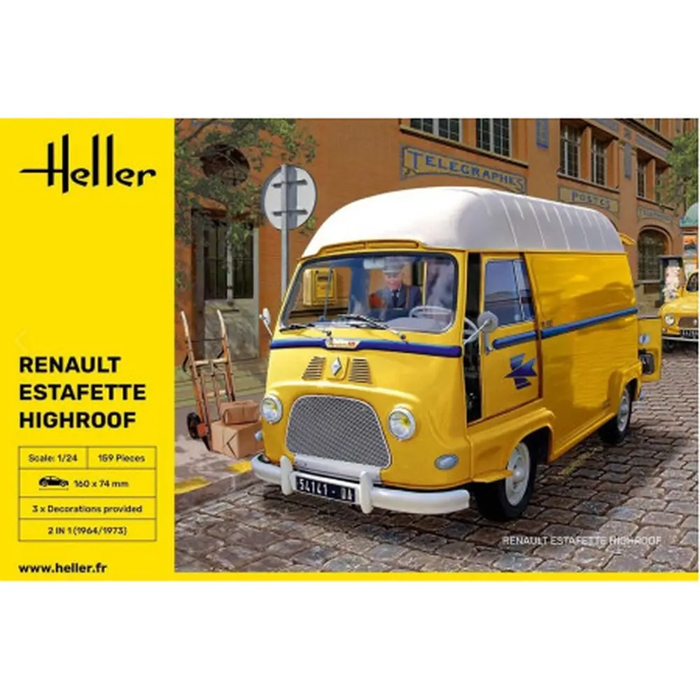 Estafette Renault Highroof - La poste 1961 - Heller 80740 - 1/24