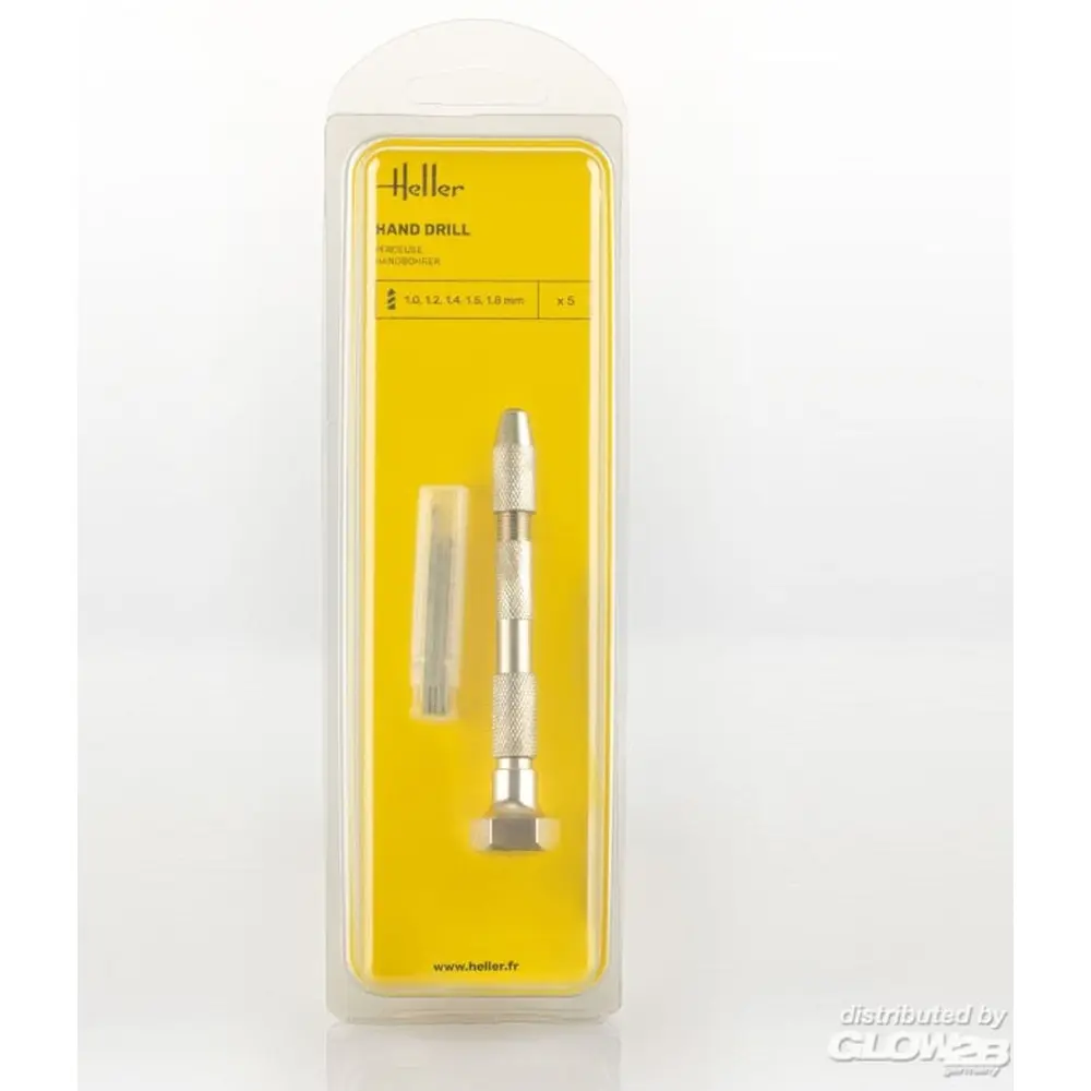 Perceuse à main avec cinq forets - HELLER 99019 - 1.0mm 1.2mm 1.4 mm 1.5mm 1.8mm diamètre