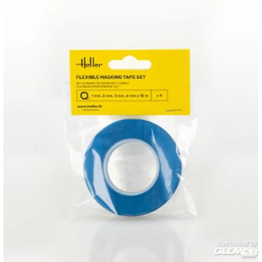 Set de rubans de masquage flexibles - HELLER 99014 - 1, 2, 3, 6 mm x 18 m