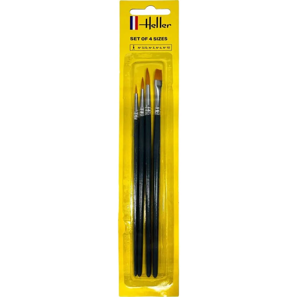 BLISTER PINCEAUX N° 3/0-3-6-10 - Heller 9901