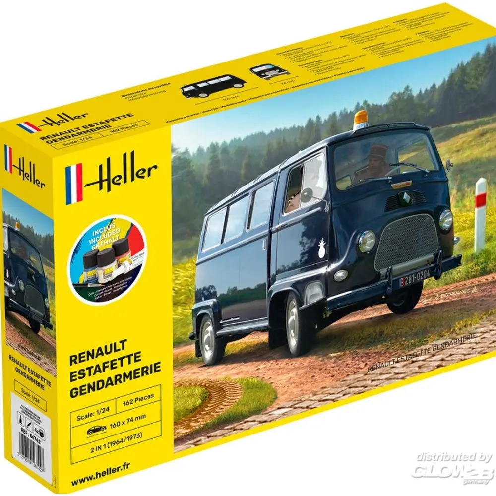 RENAULT Estafette Gendarmerie New Mould  - HELLER 56742 - 1/24