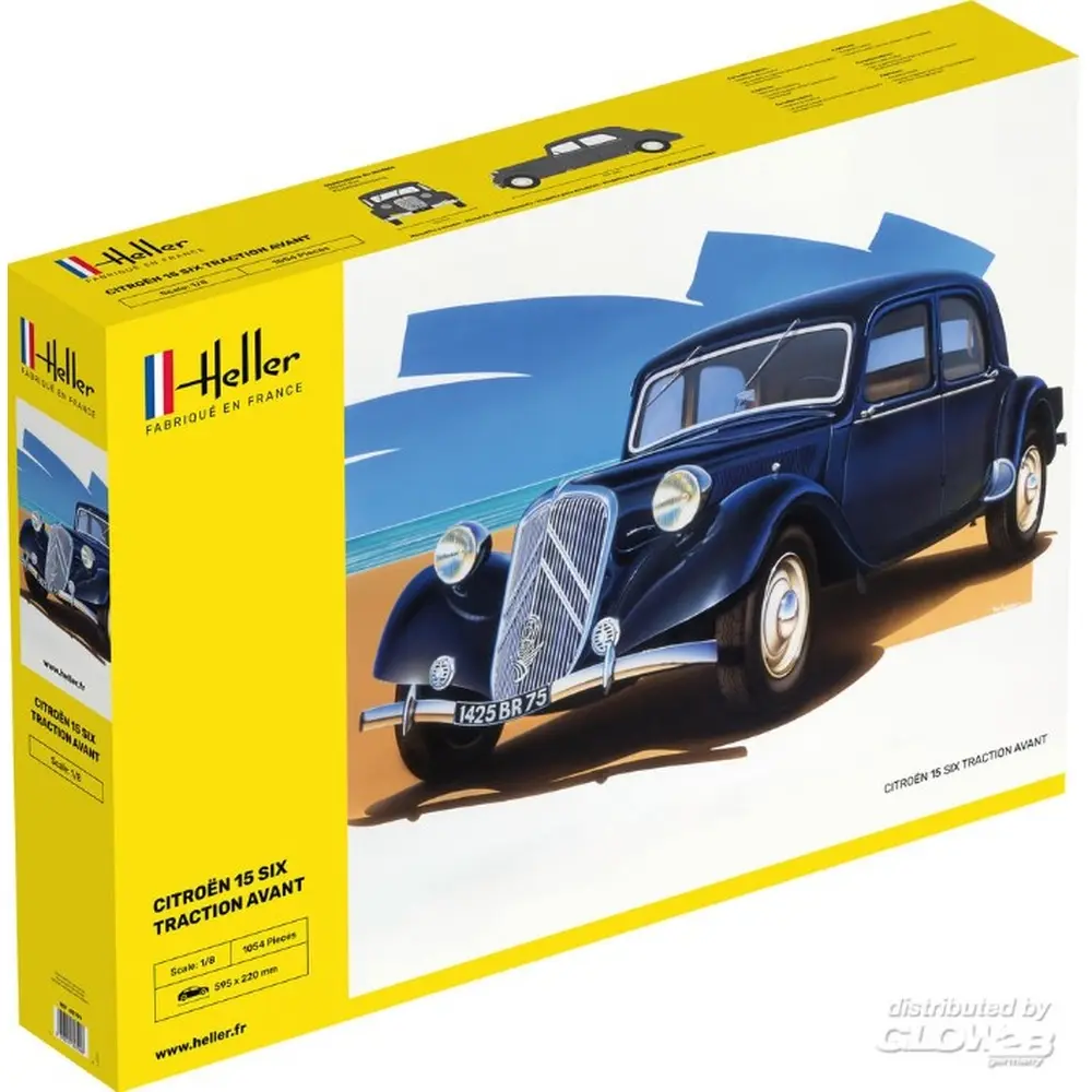 Citroen 15 SIX Traction Avant - HELLER 80799 - 1/8