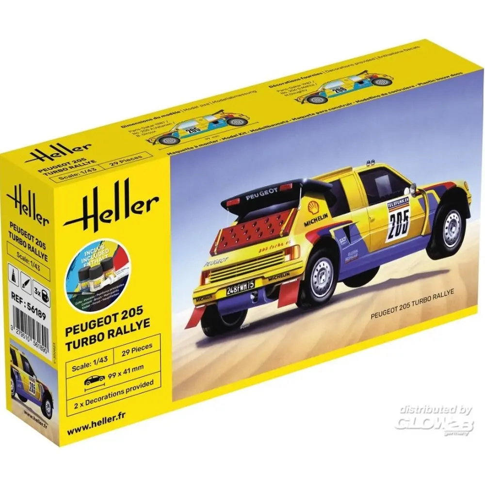Peugeot 205 Turbo Rallye - HELLER 56189 - 1/43