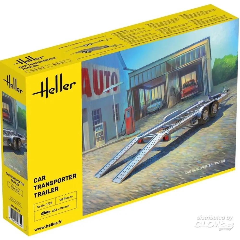Car Transporter Trailer - HELLER 80774 - 1/24