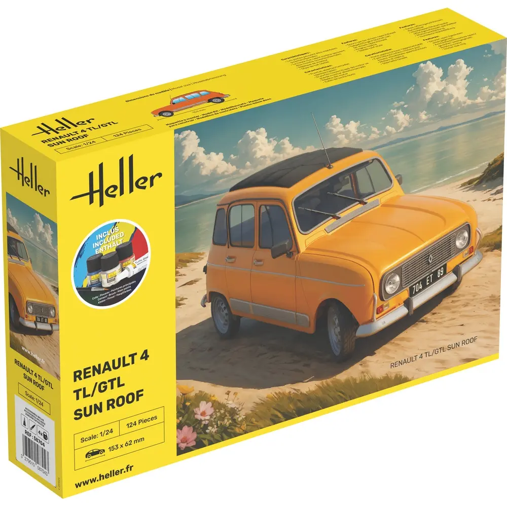 Starter Kit Renault 4 TL/GTL Sun Roof - Heller 58704 - 1/24