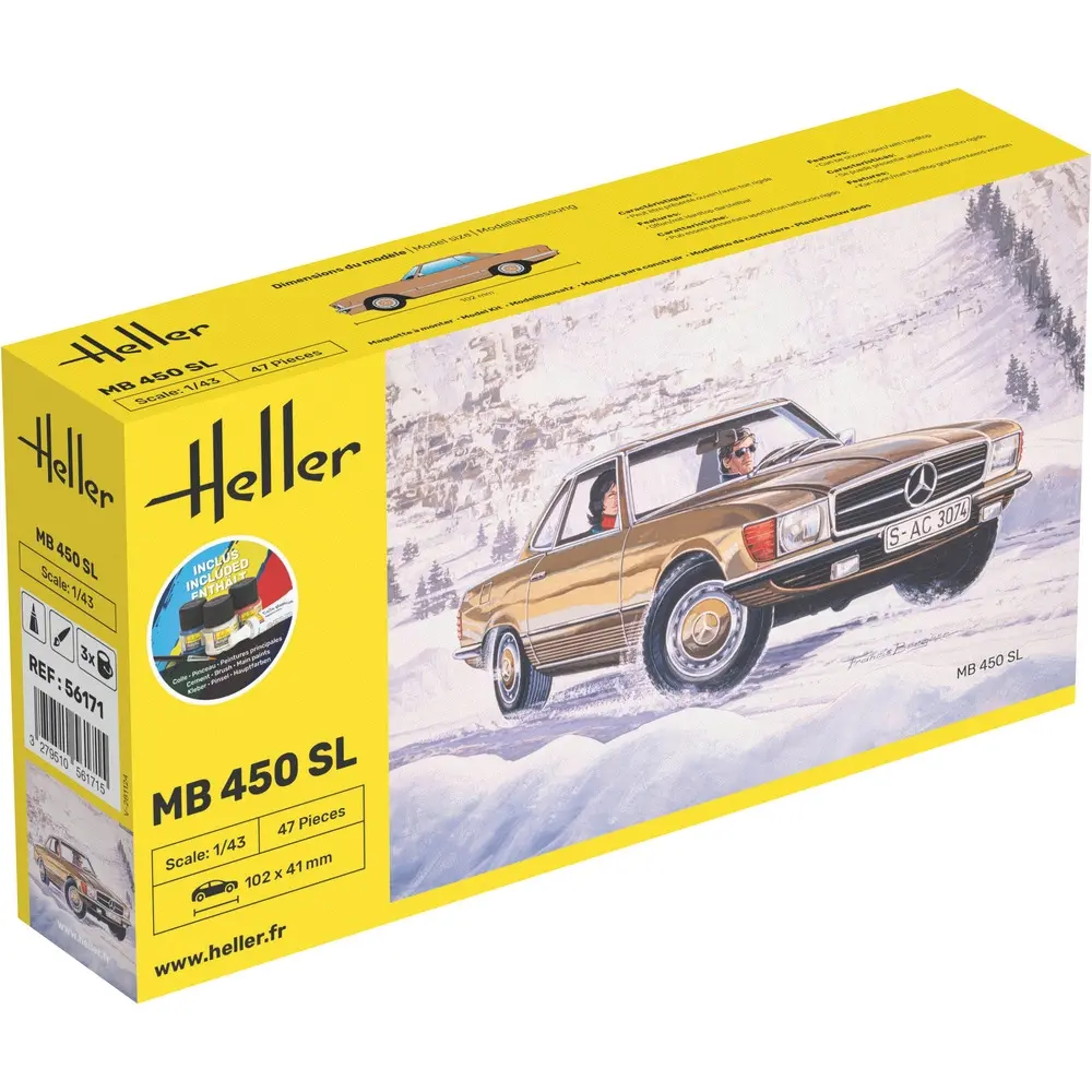 Starter kit MB 450SL - Heller 56171 - 1/43