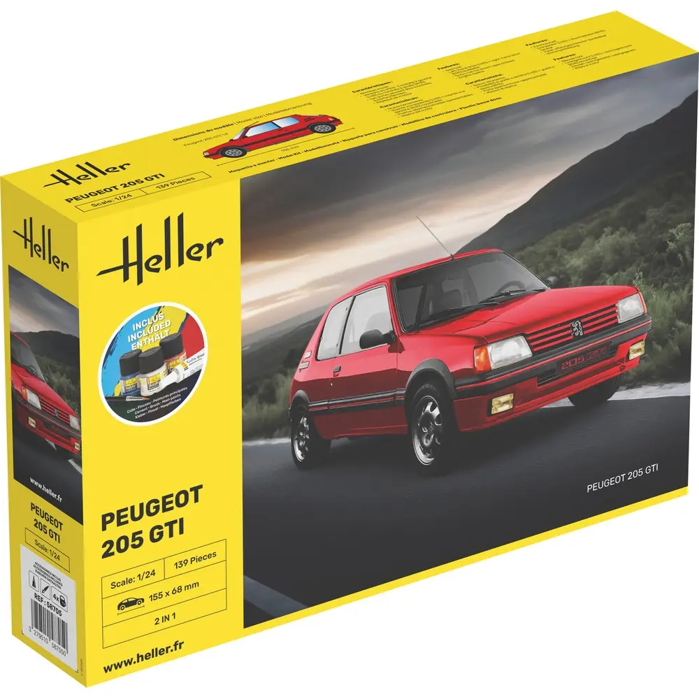 Starter Kit Peugeot 205 GTI - Heller 58705 - 1/24