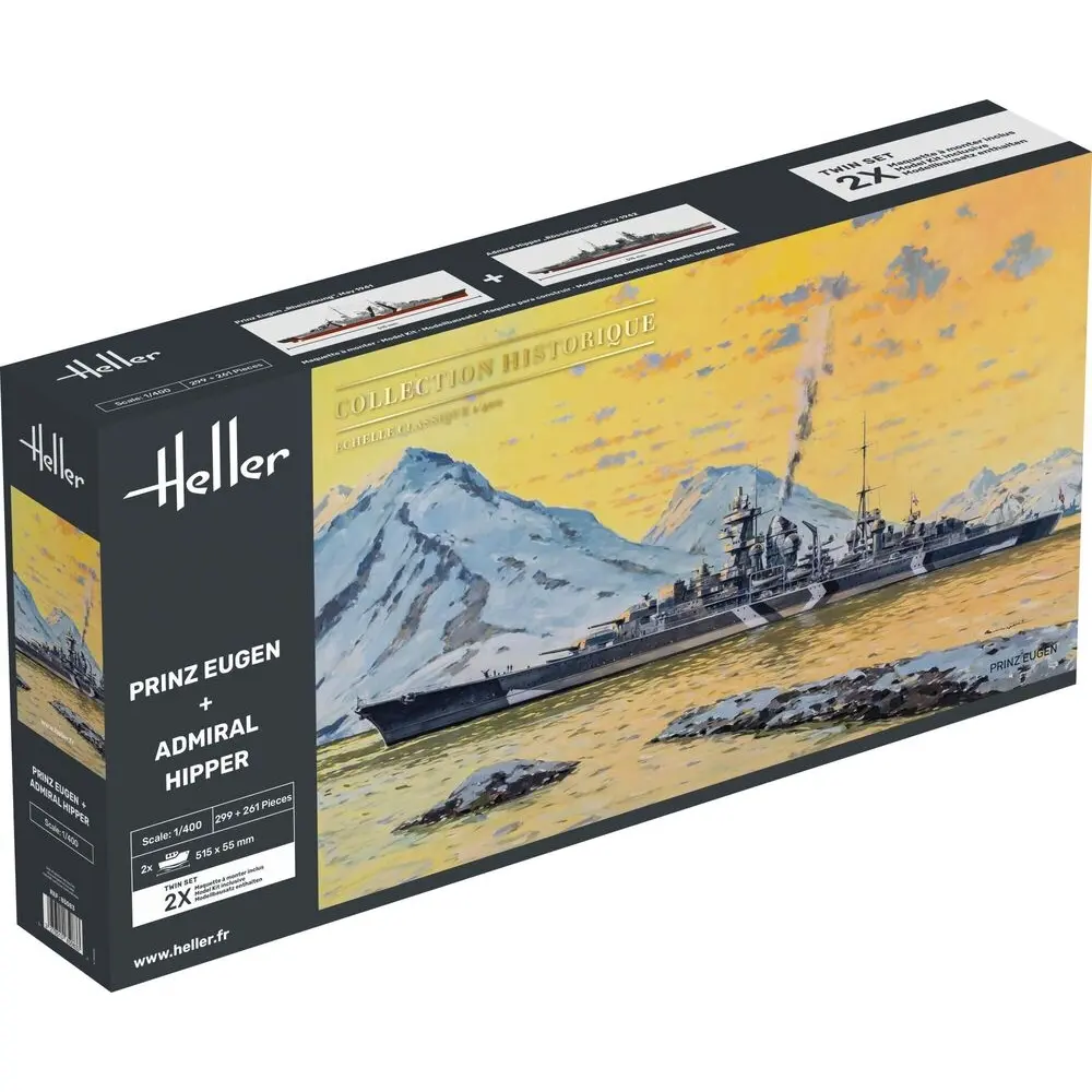 Set Prinz Eugen + Admiral Hipper - Heller 85083 - 1/400
