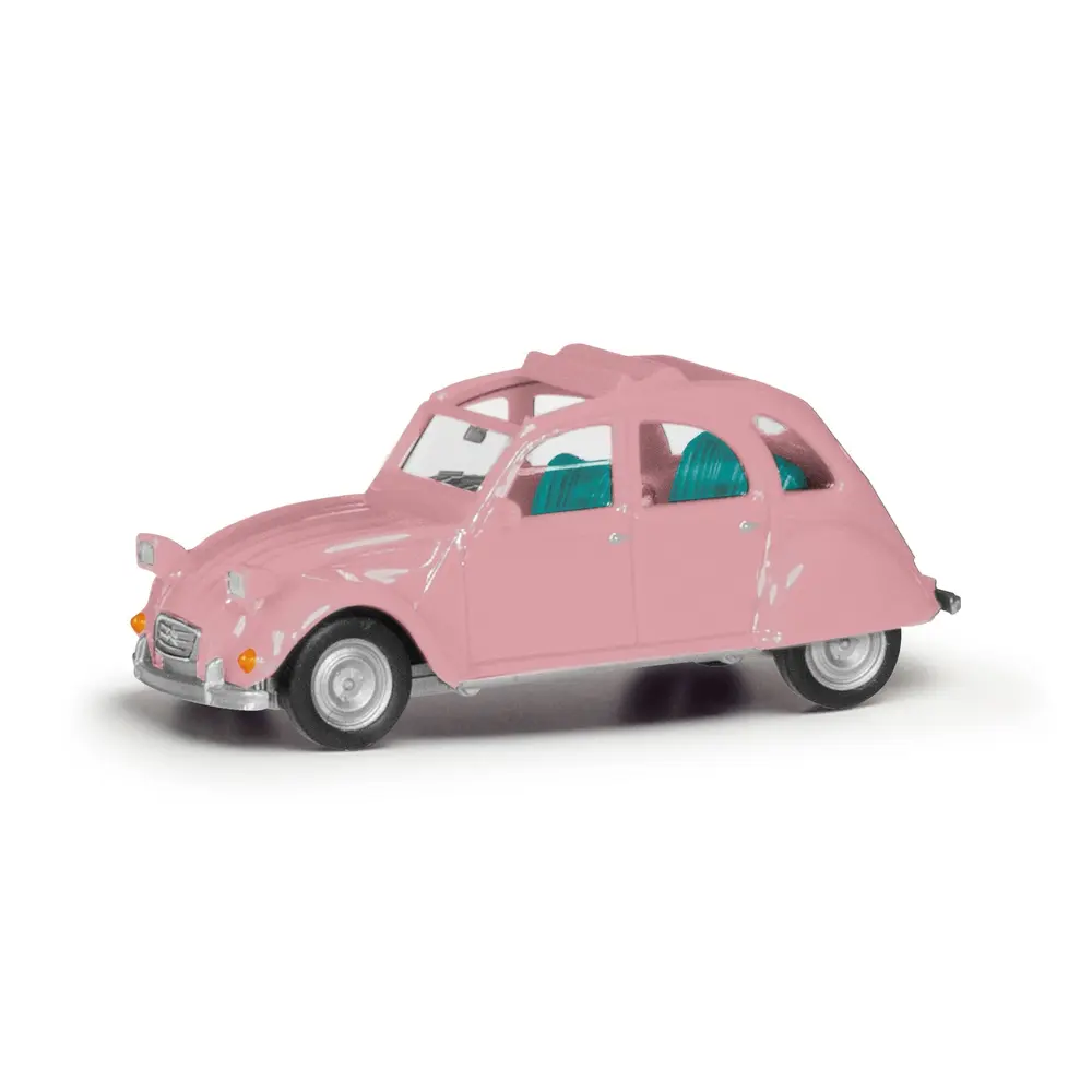 Citroën 2CV ouverte rose clair - Herpa 020824-008 - 1/87